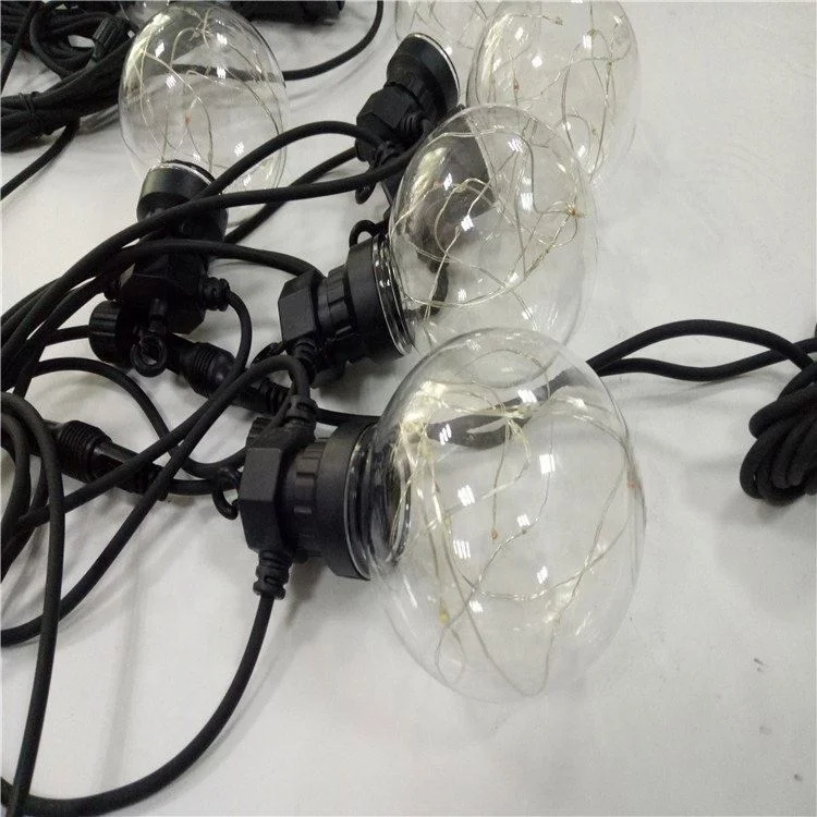 high quality G80 Festoon Globe Bulbs Garland Light for indoor room and outdoor decor Globe LED copper wire String Light