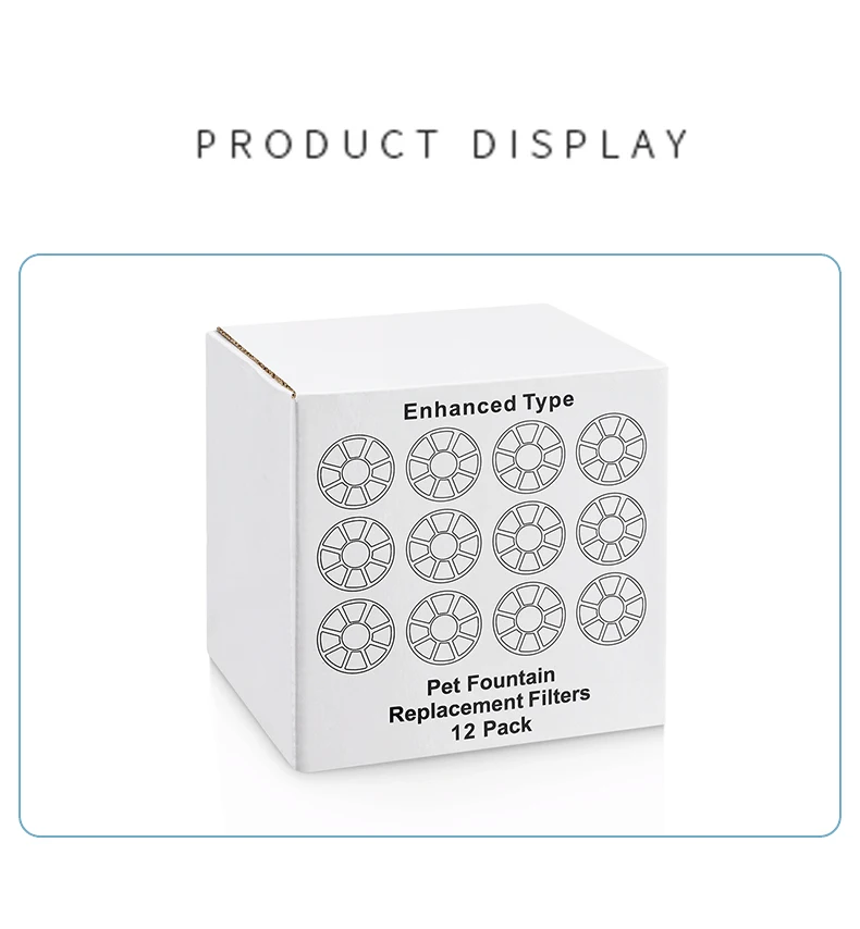 Cross border supplies round square pet automatic water dispenser, filter cotton, activated carbon and resin box