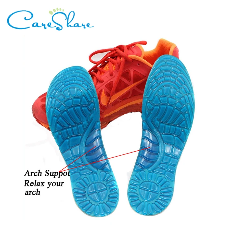 Shoe insole orthotics insoles rubber sheet shoe sole with arch support
