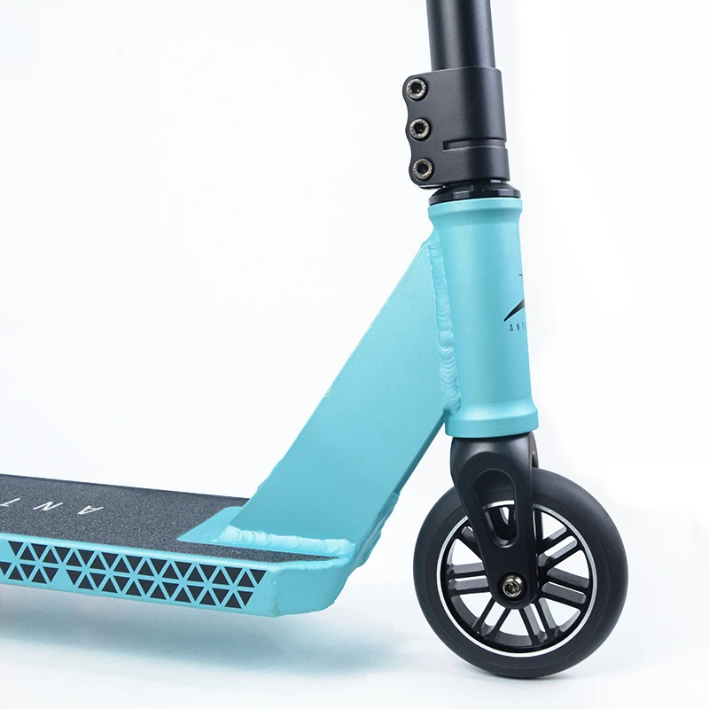 
High quality chrome steel T-bar stunt scooter with 110mm aluminum core wheels for adults and teenagers 