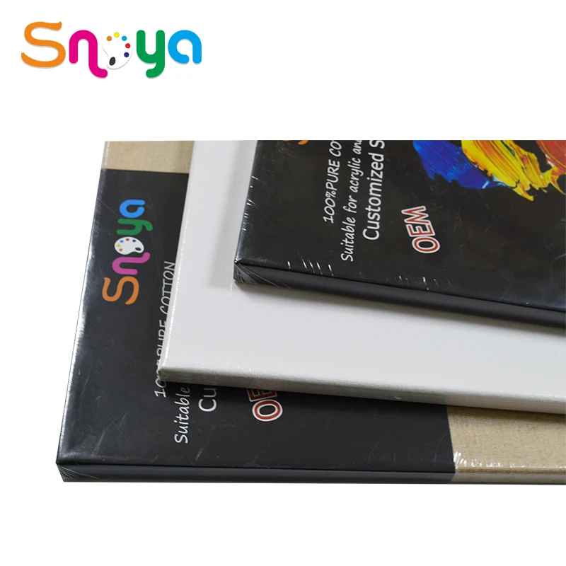 
2019 Hot selling art round shape white cotton canvas panel 