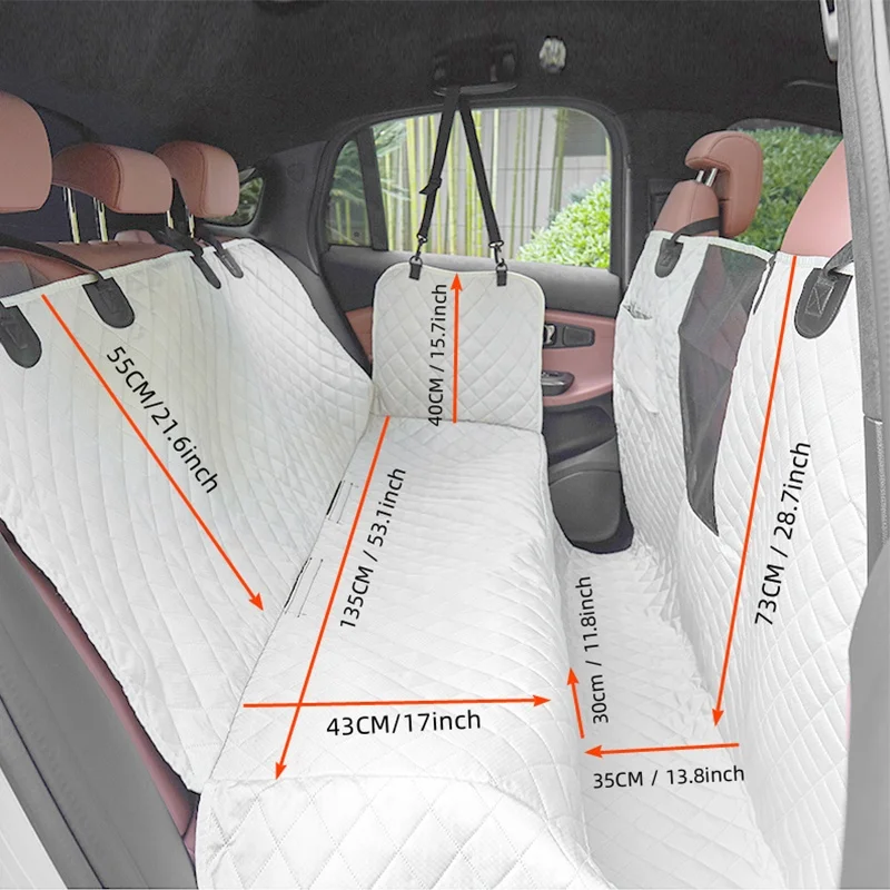 Full Coverage Floor Car Pet Mat Four Seasons Car Rear Seat Large and Medium-sized Dogs and Cats Dirty-proof Mat