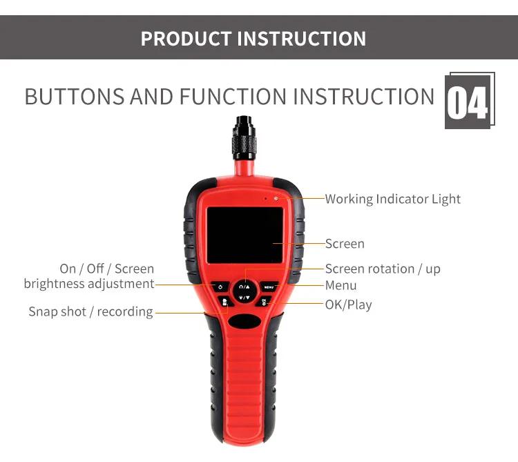 car diagnostic and inspection equipment cordless inspection camera endoscope borescope  sewer pipeline inspection videoscope