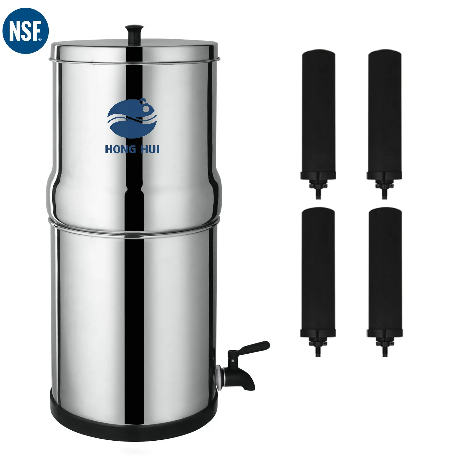 HONG HUI LT-2.25A NSF Certificate Gravity Fed Water Filtration System Household Water Filter System