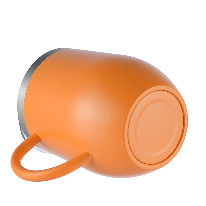 12 oz Travel Tumbler Insulated Mug With Handle And Lid Cup Holder Friendly Stainless Steel Thermos