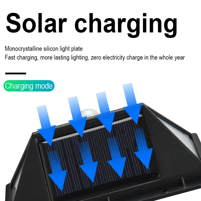 Садовая лампа на солнечной батарее, 100 светодиодов, с датчиком движения