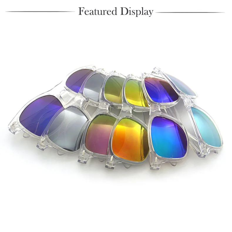 New fashion colorful Mirrored lenses UV400 sunglasses retro classic designer promotion sunglasses