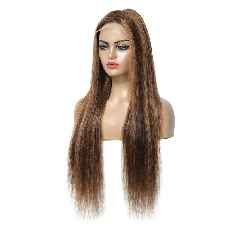 Brazilian Virgin Hair Transparent Highlight Lace Front Wig Piano Color 13x6 HD  Lace Frontal Ombre Real Hair Wigs