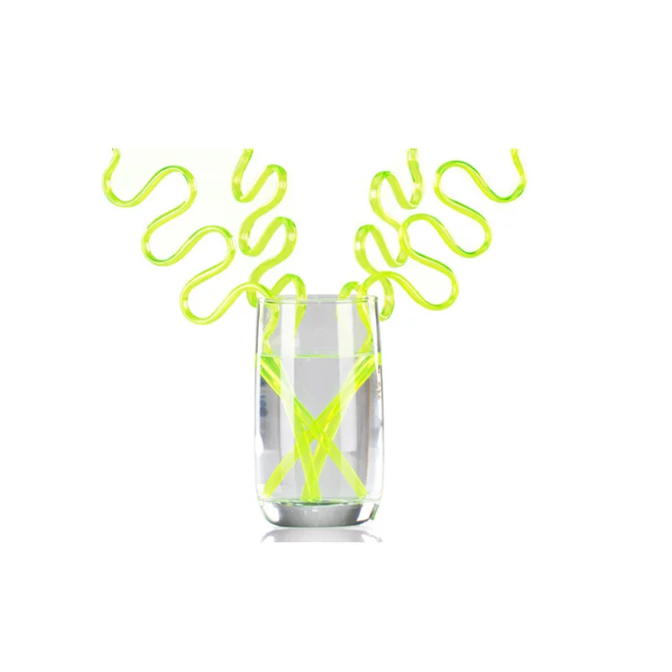 Crazy Funky Drinking Tube For Party Supplies Novelty Eyeglasses Fun Party Flexible Soft Drinking Straw