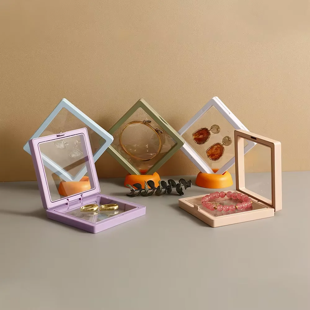 Pe Film White Drawer Box Jewelry Displays Packaging Boxes Ring Display Transparent Jewelry Display Box For Jewelries