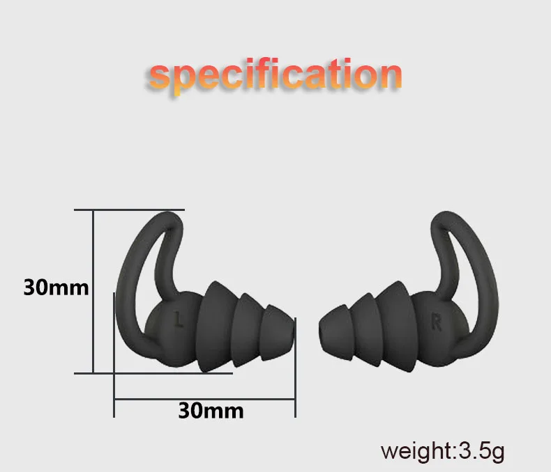 high quality multi-color 4 level silicon earplugs noise reduction