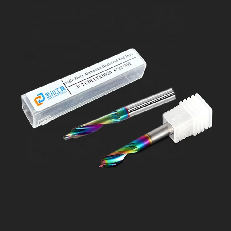 JC hot sale Top quality Milling Cutter Super Coated Single Flute End Mill for Aluminum Door Window router bit