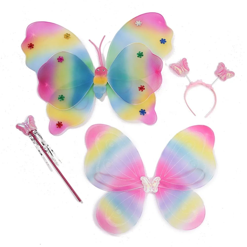 Butterfly Fairy Wings for Girls Dress Up Fairy Wings Birthday Party Favors Costume Angel Toddler Fairy Wings for Kid