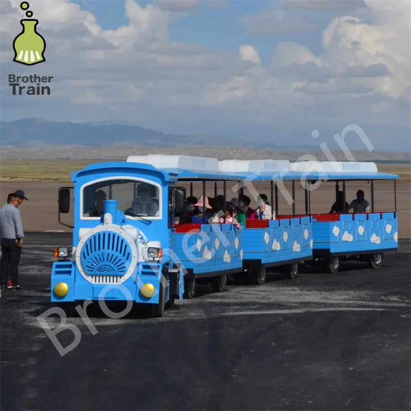 Big Capacity Zoo Train Electric Engine Amusement Park Train Trackless Electric Train With High Quality Take Passenger Tour
