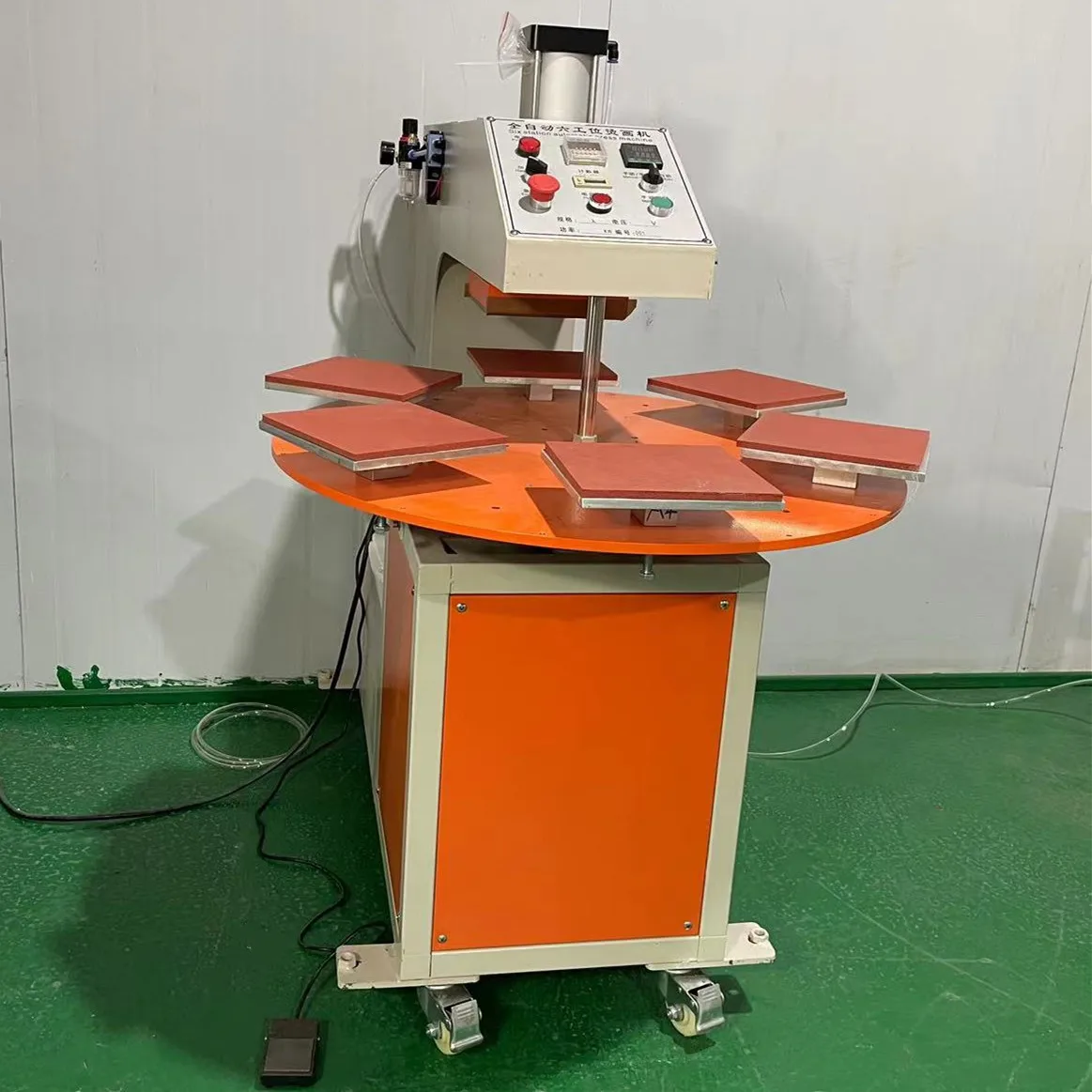 pressing machine for clothes 6*6 inch 16*20 inch 6 table screen printers heat press machine