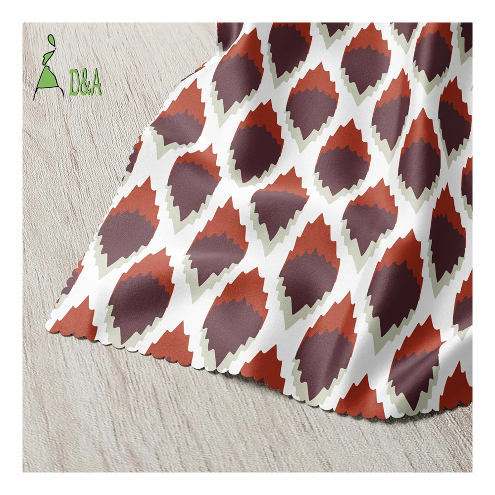 New Product Liberty Pattern Seed Structure Geometric Pattern Printed Silk Fabric 100%Silk Fabric For Dresses