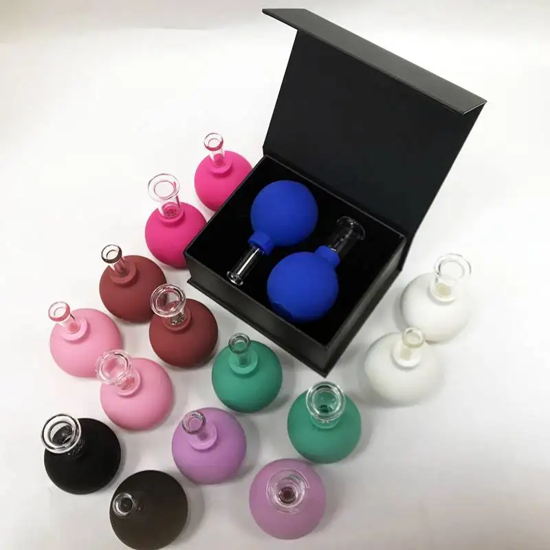 Wholesale Silicone Cupping Cups Massage Vacuum Suction Face and Body Therapy Set