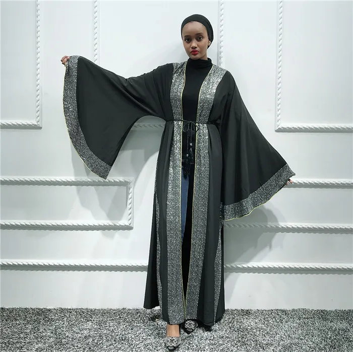  DFDM00221 Профессиональный мусульманский кафтан кимоно кардиган Рамадан Abayas для женщин с сертификатом