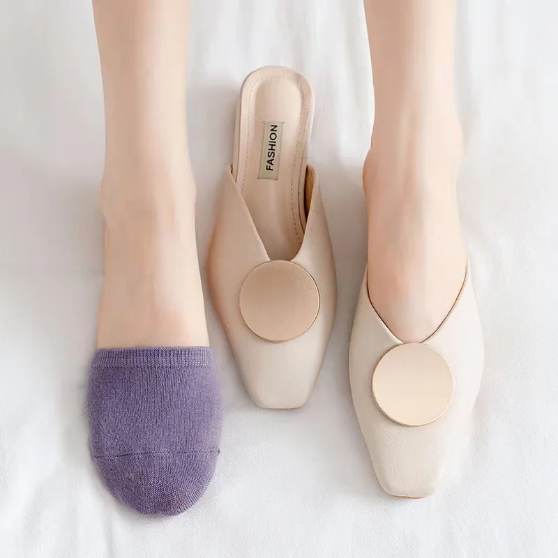 Half socks forefoot pumps invisible high heels flawless legs sandals socks women grip socks