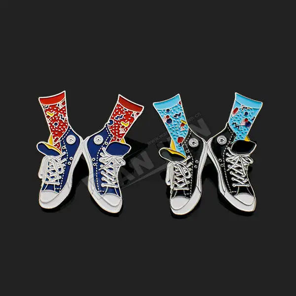 Custom Manufacturer Hat Clothes Kpop School Tie Badges Hard Enamel Printing Badge Push Lapel Pins
