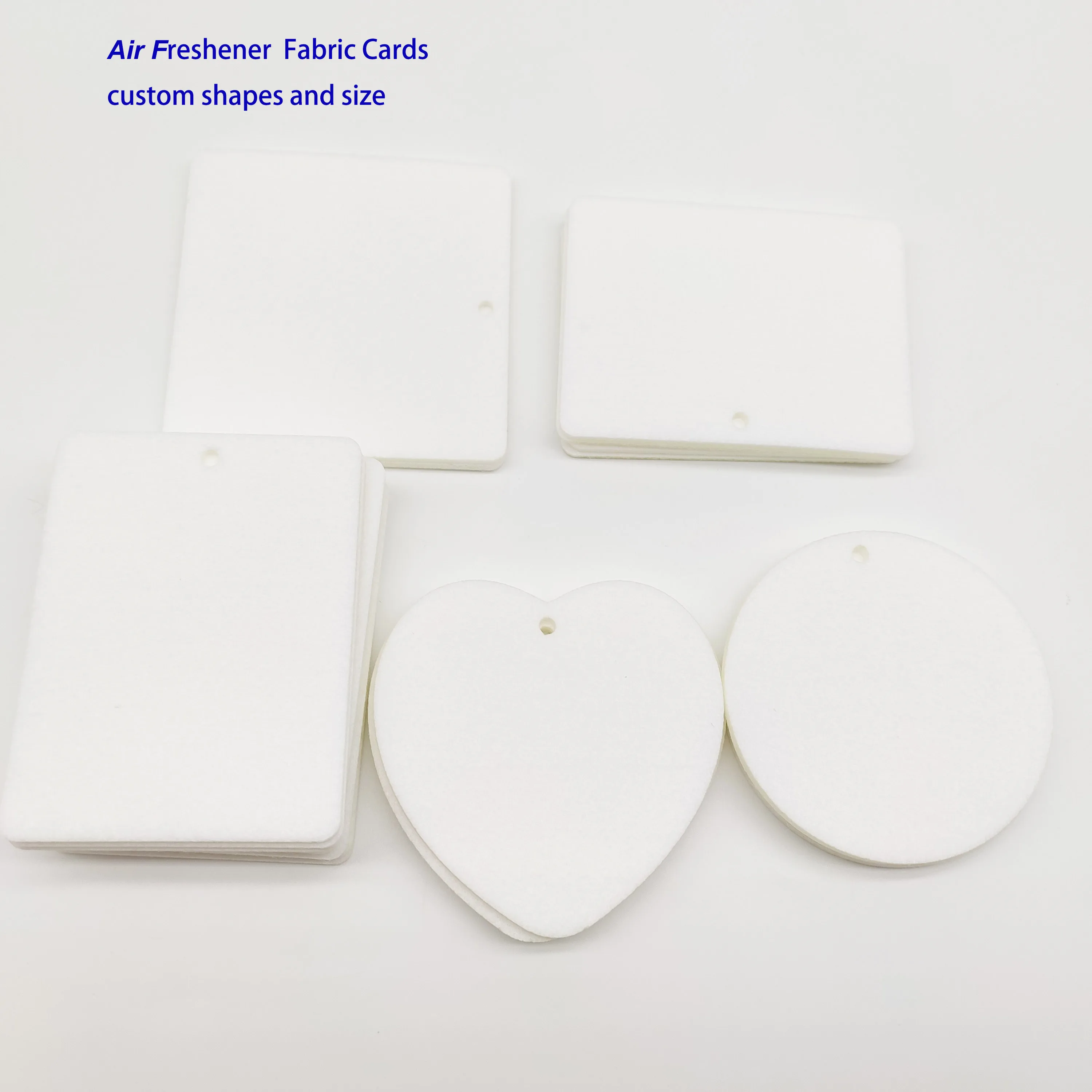3mm thickness  Custom Shapes Felt Fabric Pads Car Perfume Air Freshener Blank Fabric Cards