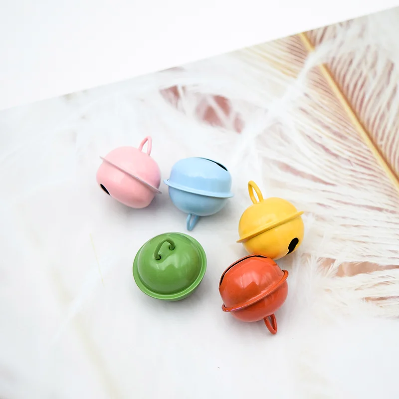 13MM 25MM 30MM Red Yellow Blue Green Small Hanging Metal Jingle Bells For Crafts Decoration
