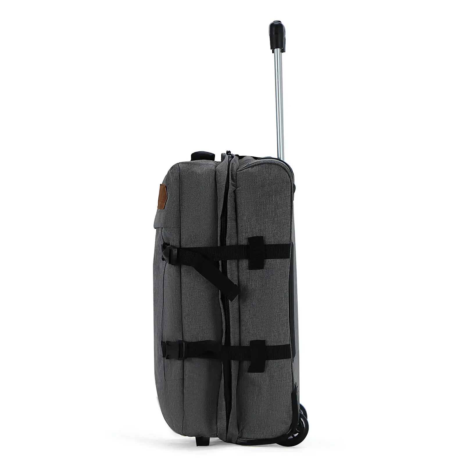 Custom Soft Fabric Carry On Trolley Travel Backpack with Wheels