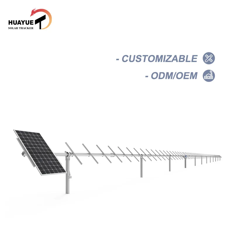 66kw HYP-1-120PV-78-IR-M-3SD системы Улавливателя солнечной энергии с креплением одноосная система солнечного панели трекер одноосная система трекер