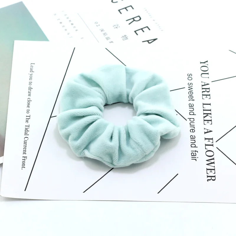 water absorption scrunchies with a logo tag simple headdress flannel large intestine circle hair ring support