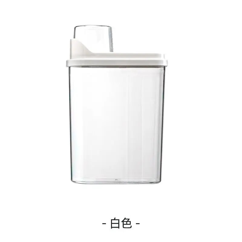2.5L 2kg small double-layer sealed high transparent pet food storage bucket dog food cat food bucket snack can storage bucket