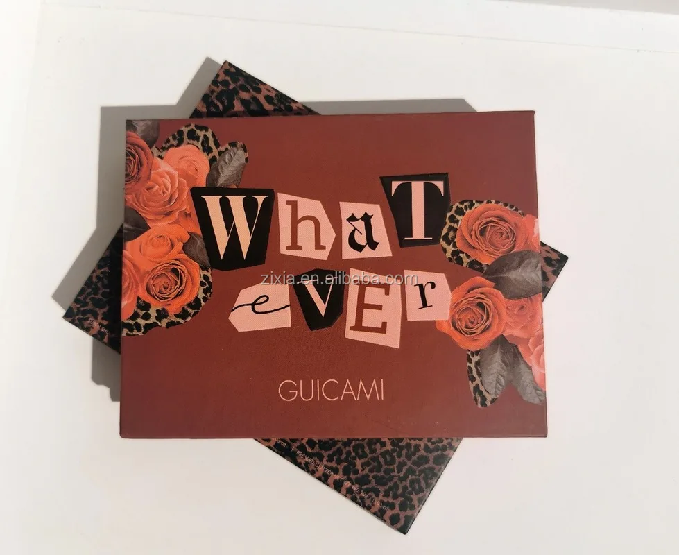 GUICAMI wholesale color vegan cheap high pigment glitter makeup  eyeshadow palette Fine Powder matter Long Lasting cosmetic