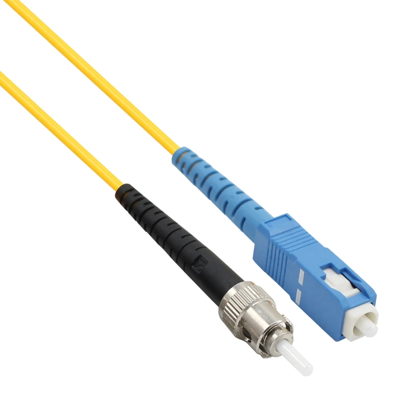 VCOM 3 Meters ST to SC Fiber Optic Patch Cord Duplex Single Mode Optical Network Cable with ST-SC Connector