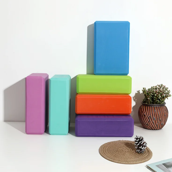 Custom Large Reycled Cork Yoga Block Colour Bricks Private Label Set Yoga Blocks