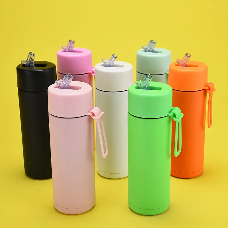 Stainless Steel Insulated Tumbler Thermal Vacuum Flask Drinking Water Bottle with Straw