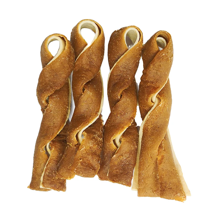 Pet Supplies High Quality Meat Based Mixed Taste Dual Colored Chicken Rolls Dental Chews Natural OEM Food Dog dental treats