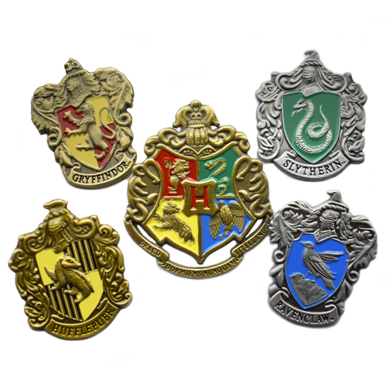 Art Craft Collection Harry Potter Hogwarts College House 3D Die cast lapel pin