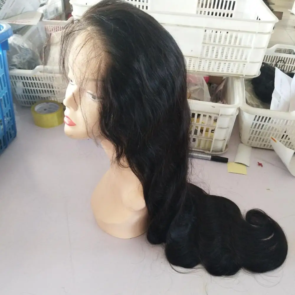 best sale front lace human hair wig body wave virgin in stock