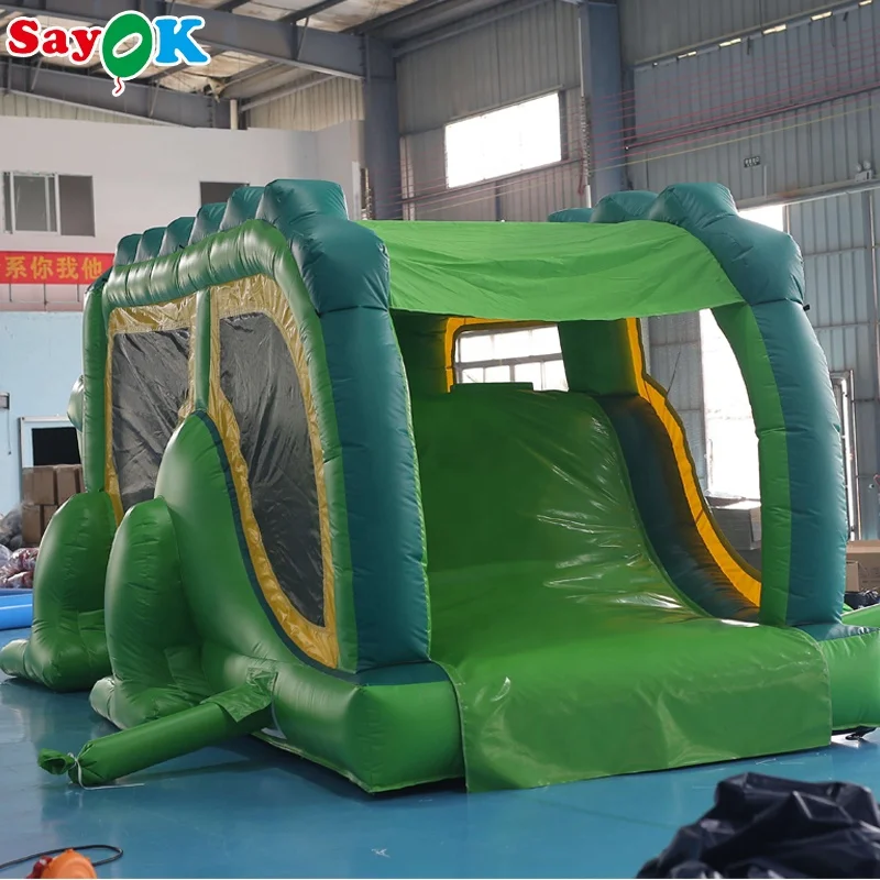 Large Water Slide Swimming Pool Commercial Inflatable Water Slide Jumper Bouncy Inflatable Water Slide with Swimming Pool