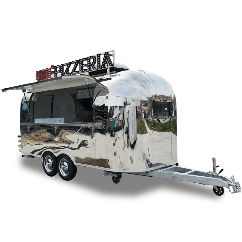 Изготовленный На Заказ Airstream модель концессий продуктовый фургон пищевой фургон для продажи пиццы кофе Трейлер с Европейский разъем 7 pins фонарь разъем