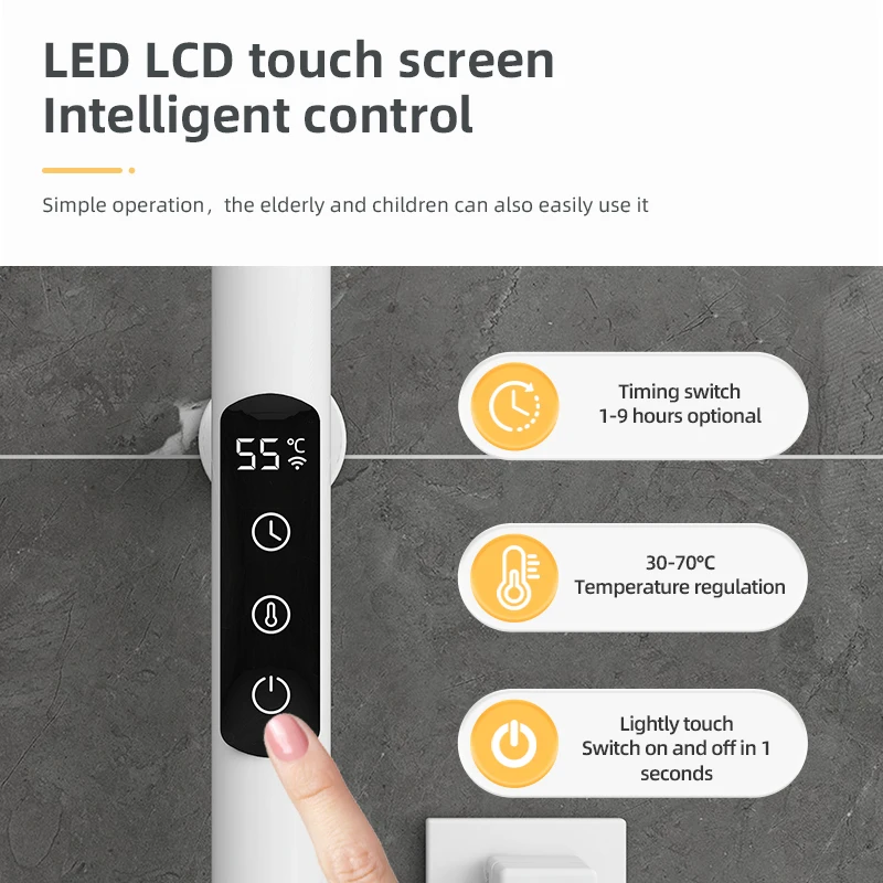 Wholesale Factory price Wall Mounted 4 Bars Electric Brushed Heated Towel Warmer Racks for Bathroom