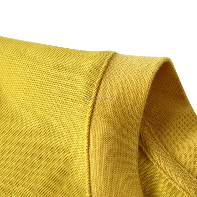 Профессиональная оптовая цена эластичная ткань с коротким рукавом желтая футболка для мужчин