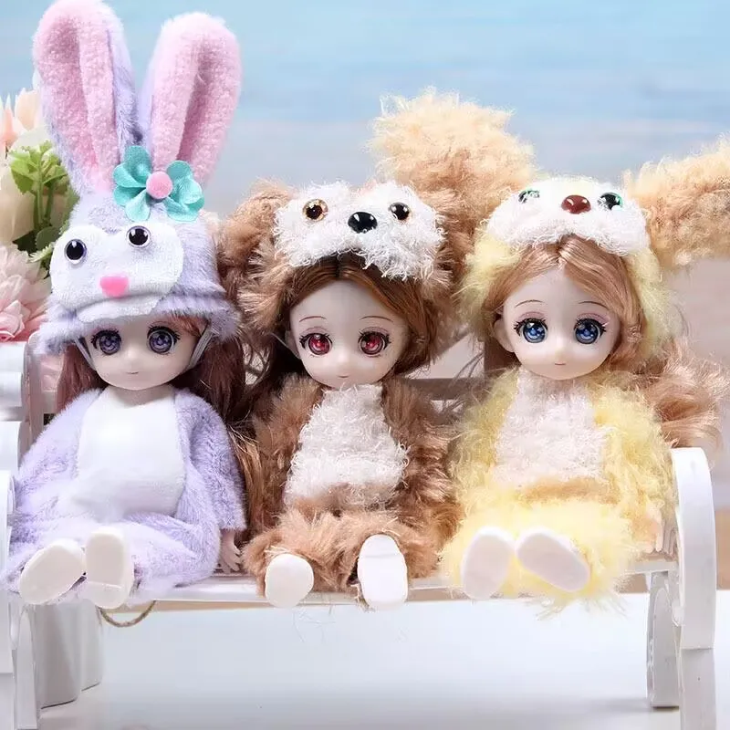 2025 Hot Selling Mini 17 Cm Cute Bjd Dolls 13 Movable Joint Fashion Dolls