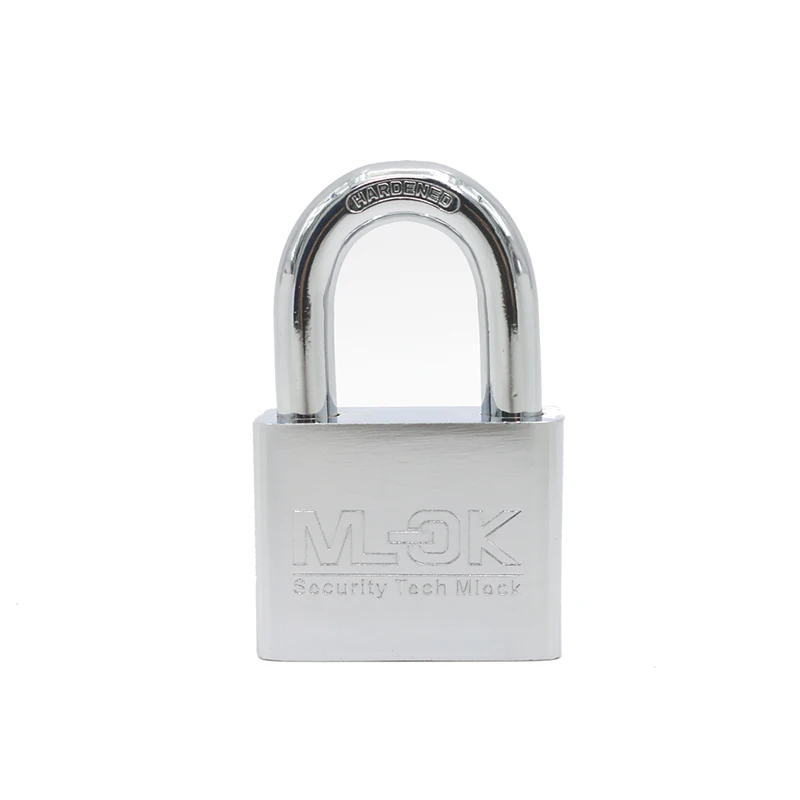 MOK W101 high security lock brass padlock master key system rectangular padlock chrome plated finished
