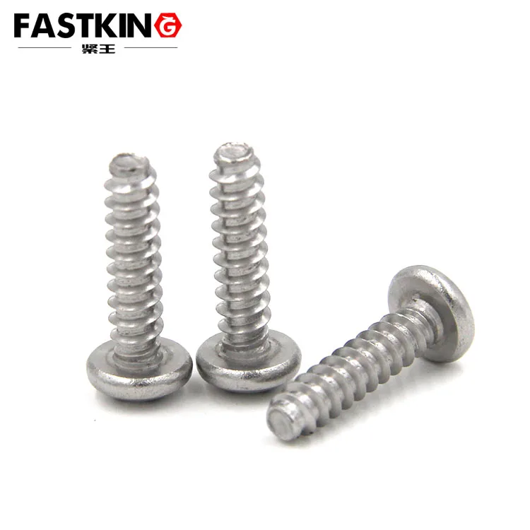 18-8 A2-70 round/pan head PB specifications stainless steel metal cross flat mouth flat tail self-tapping screw ISO7049