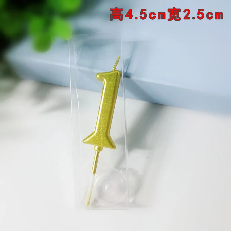 Digital Candle 0-9 Gold Smokeless Creative Birthday Party Gold Cake Number 0 to 9 Candle