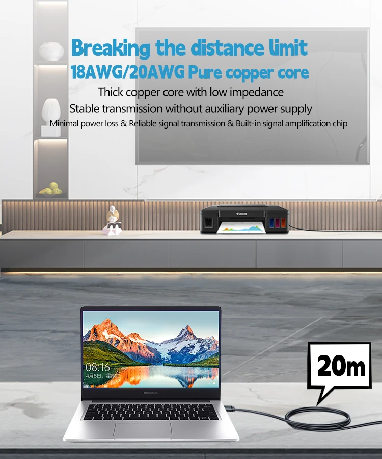 USB Extension Cable 16FT USB 3.0 Male to Female USB Extension Cord High Data Transfer Compatible with live broadcast