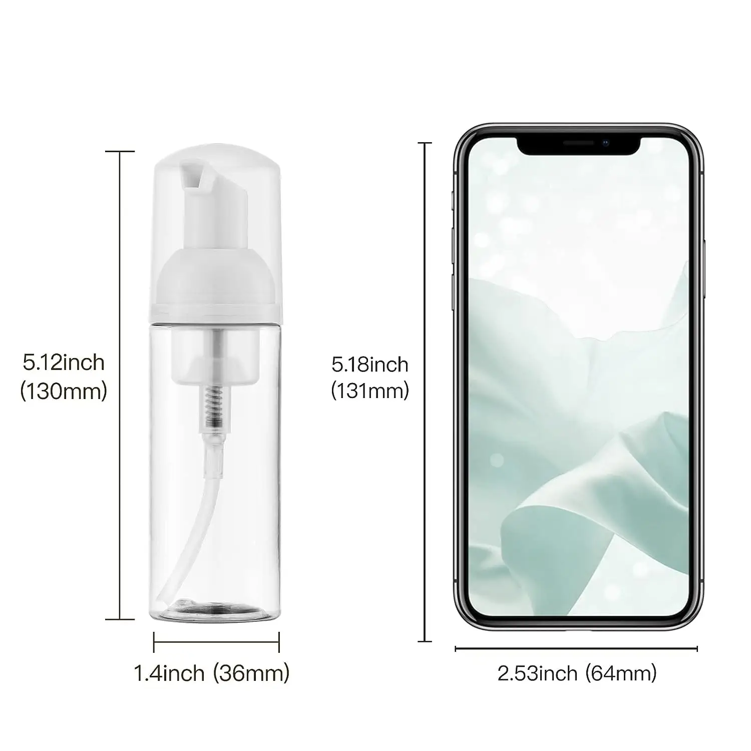 Beiqili 30ml 50ml Empty Facial Foaming Plastic Lash Shampoo Bottles Eyelash Extension Soap Foam Pump Cleanser Set Foam Bottle