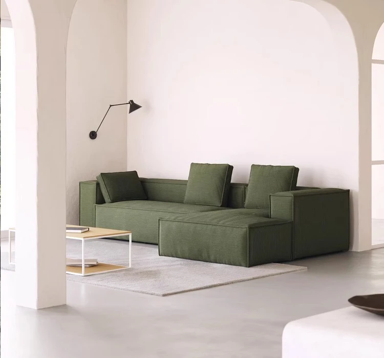 Household Office Sofa  Furniture High Resilience Sponge L-shape Modular Corner Combination Sofa Living Room Furniture