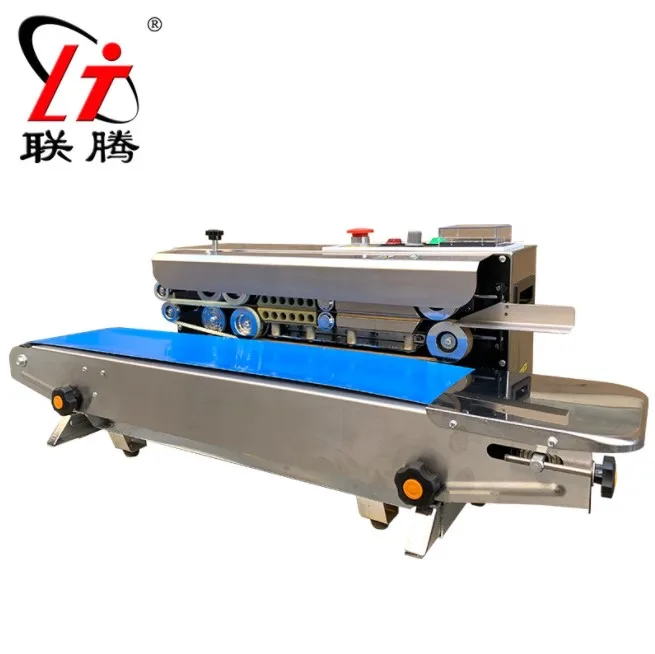 FR770 Stainless Steel Horizontal Continuous Plastic Bag Sealing Machine Film Bag Heat Sealer