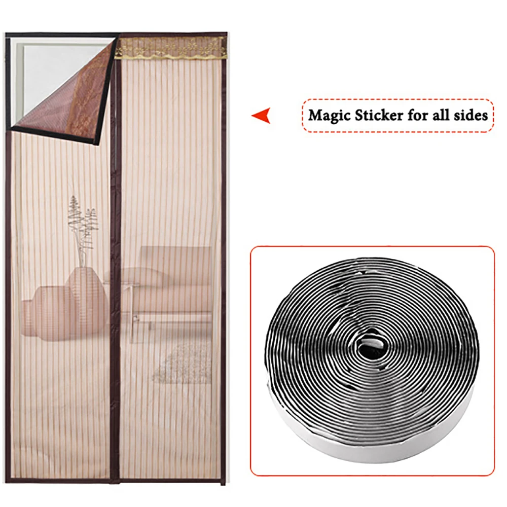 Magnetic Soft Screen Door Mosquito Protect Magnetic Net Strip Magnetic Curtain For Door & Windows